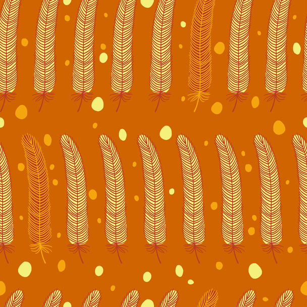 Feather vector seamless pattern. - Vecteur, image