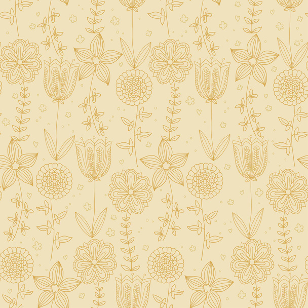 Floral vector seamless pattern. - Vetor, Imagem