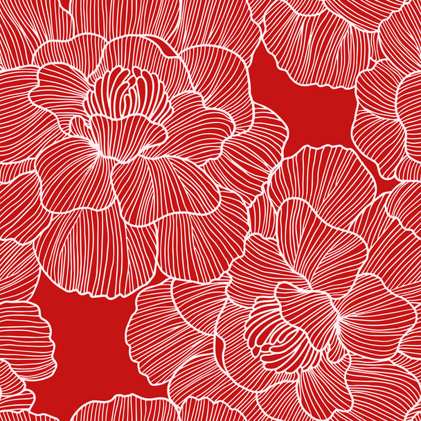 Flower vector seamless pattern. - ベクター画像