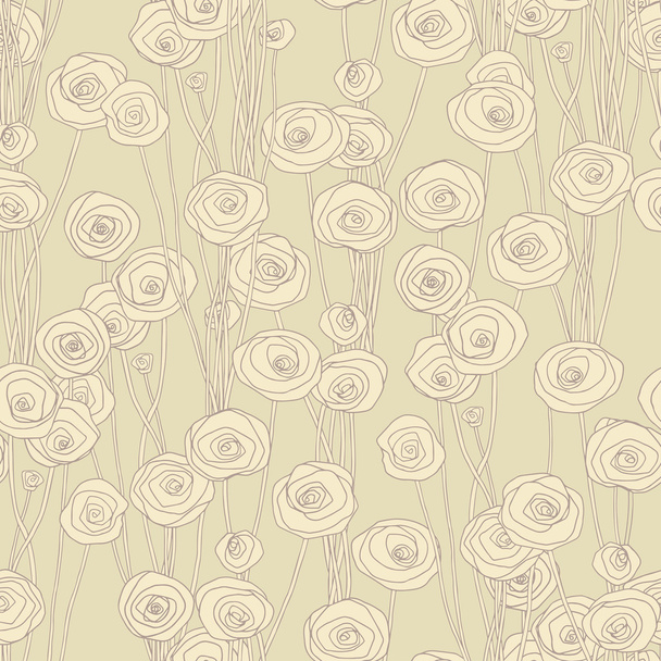 Roses vector seamless pattern. - Vektor, Bild