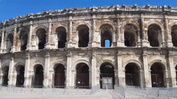 Nimes, Fransa 'da Roma amfitiyatrosu - Video, Çekim