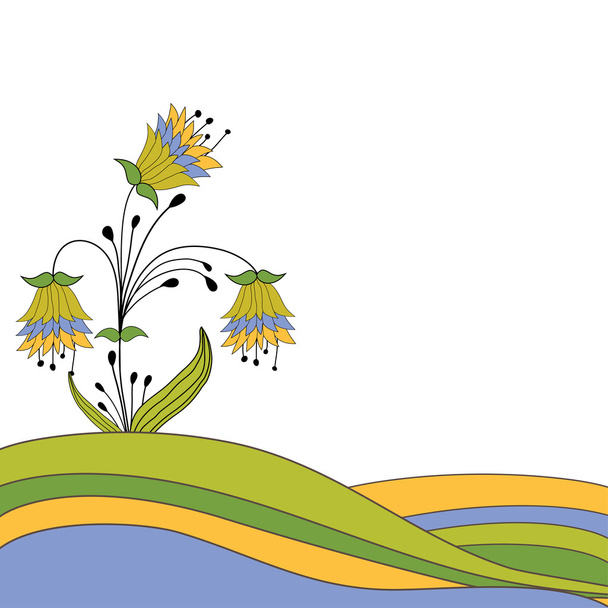 barevné jarní květiny. vektorové ilustrace - Vektor, obrázek