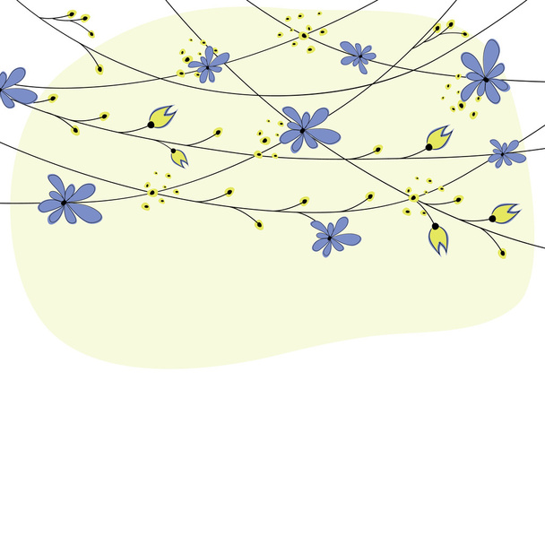 Colorful Spring flowers . Vector illustration - Vektor, obrázek