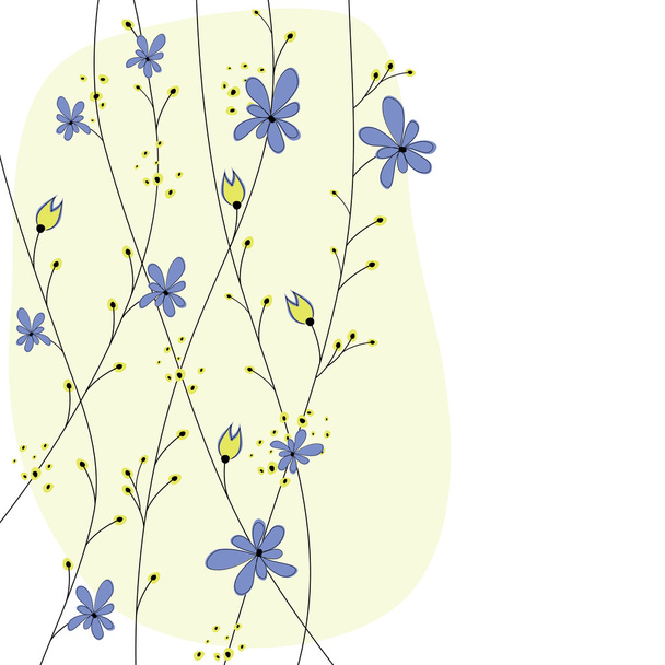 Colorful Spring flowers . Vector illustration - Vektor, obrázek