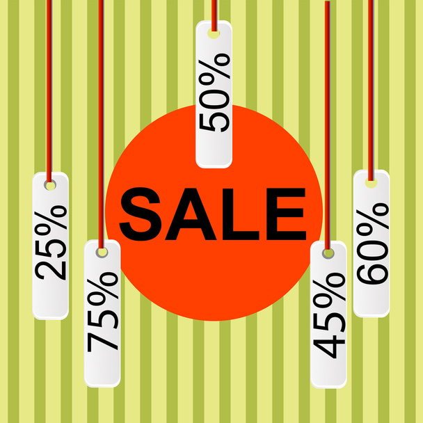 discount tags on stripped background - Photo, Image