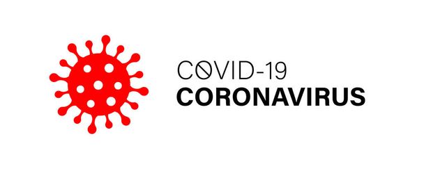The Black and Red Covid-19 symbol. Stop Coronavirus pandemic. - Vector, afbeelding
