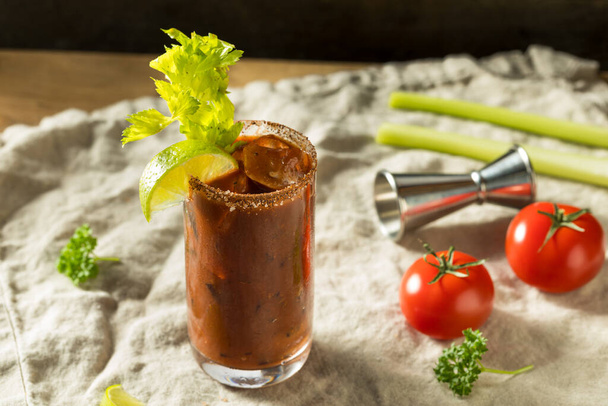 Spicy Organic Bloody Mary with LIme and Celery - Fotó, kép
