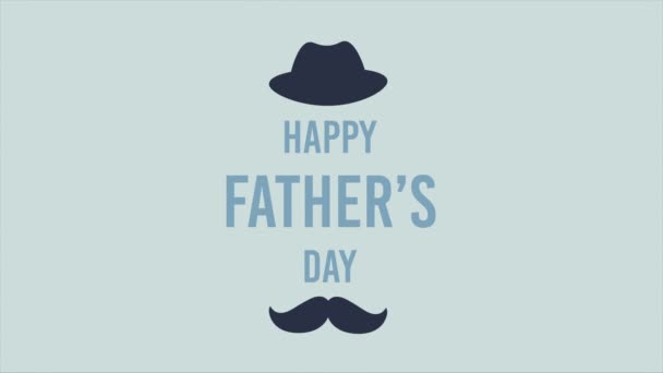 Mutlu Babalar Günü animasyon konsepti video görüntüleri. - Video, Çekim