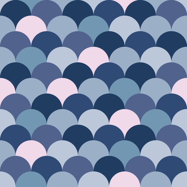 Bezešvé barevné ryby měřítko vektor vzor v modrých a růžových barvách - Vektor, obrázek