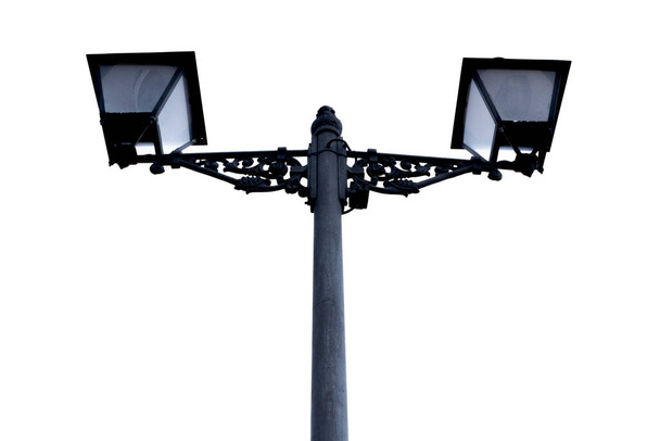 Evenwichtige lantaarnpaal met hoog contrast - Foto, afbeelding