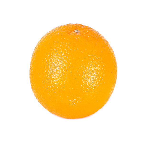 One whole ripe bright orange fruit isolated on white background - Fotoğraf, Görsel