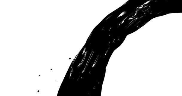 Abstrakcyjny czarny przepływ. Struktura płynu olejowego. Cyfrowa pętla animacji 3D 4K. - Materiał filmowy, wideo