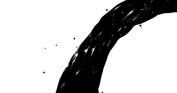抽象的な黒い流れ。油液の質感。デジタル3Dアニメーションループ｜4K. - 映像、動画