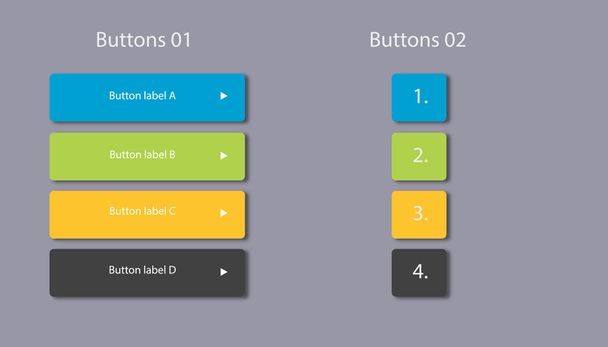 Website buttons - Vector, Image