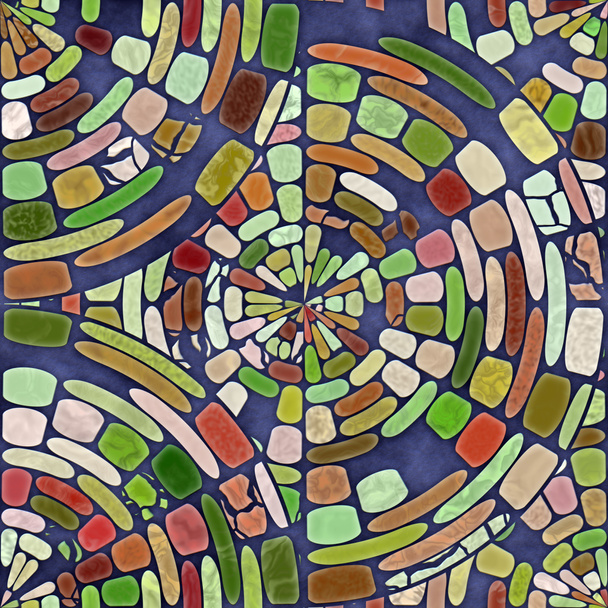 Bezešvé kulaté mozaiky vzor   - Fotografie, Obrázek