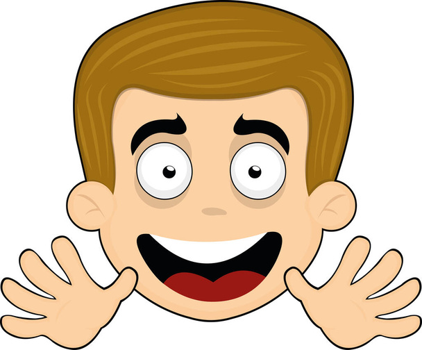 Vector illustration of the face of a nice cartoon man - Vector, Image