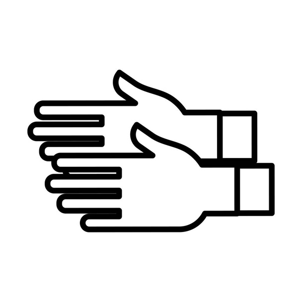 kauçuk eldiven çizgisi tarzı simgesi - Vektör, Görsel