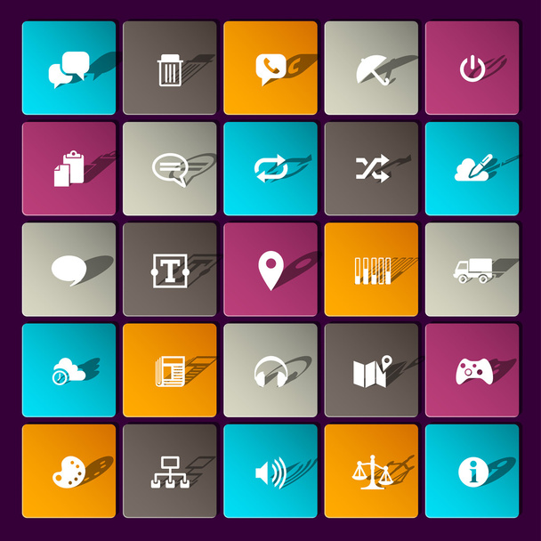 Modern information icons - Vector, afbeelding