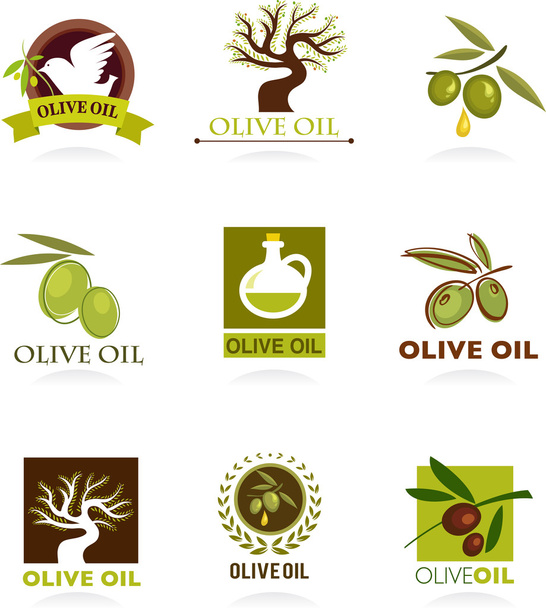 オリーブのアイコンとロゴ - ベクター画像