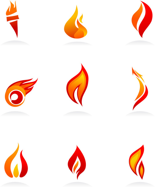 oheň ikony - 1 - Vektor, obrázek