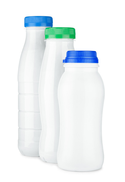 Row of three white bottle - Photo, image