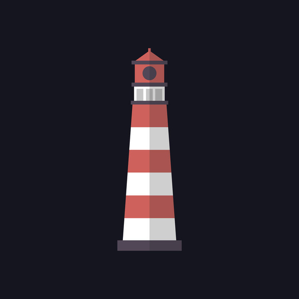 lighthouse flat icon, vector color illustration - Vektor, Bild