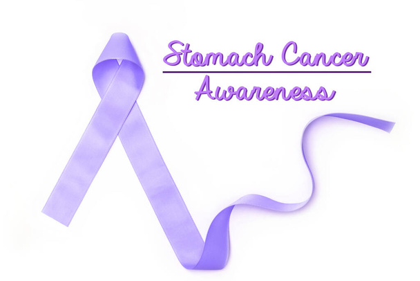 Stomach or gastric cancer awareness symbolic periwinkle ribbon in November for raising campaign for concerns and prevention - Photo, Image