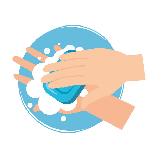 Lavage des mains isolé avec design vectoriel de barre de savon
 - Vecteur, image