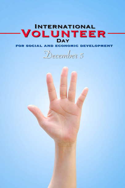Mezinárodní den dobrovolníků pro hospodářský a sociální rozvoj 5. prosince - Fotografie, Obrázek