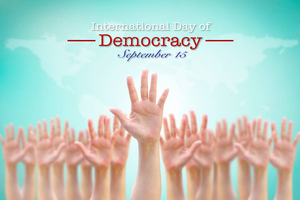 Διεθνής ημέρα δημοκρατίας, 15 Σεπτεμβρίου concept  - Φωτογραφία, εικόνα