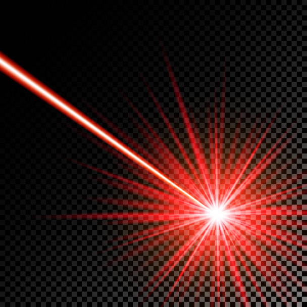 Punainen lasersäde. vektorikuvaus. - Vektori, kuva