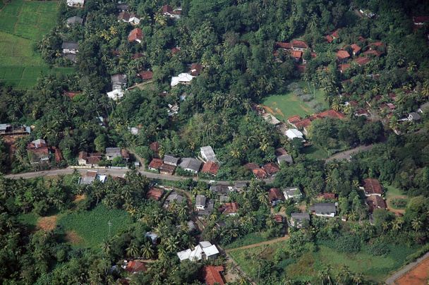 Widok z lotu ptaka w centrum Sri Lanki - Zdjęcie, obraz