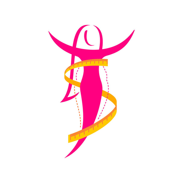 Logotipo abstracto de pérdida de peso
 - Vector, imagen