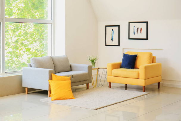 Interior de la moderna sala de estar con estilo - Foto, Imagen
