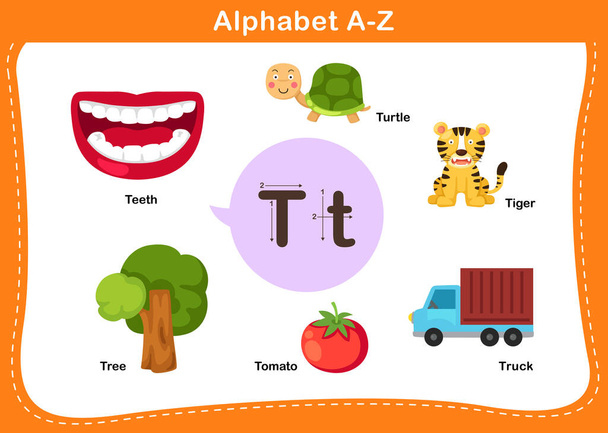 Letra del alfabeto t vector ilustración
 - Vector, Imagen