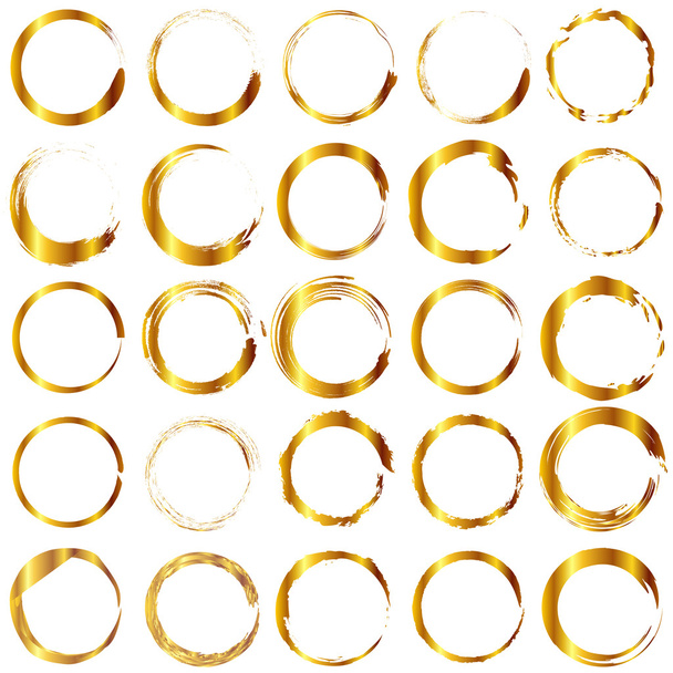 Marco de círculo de oro
 - Vector, imagen