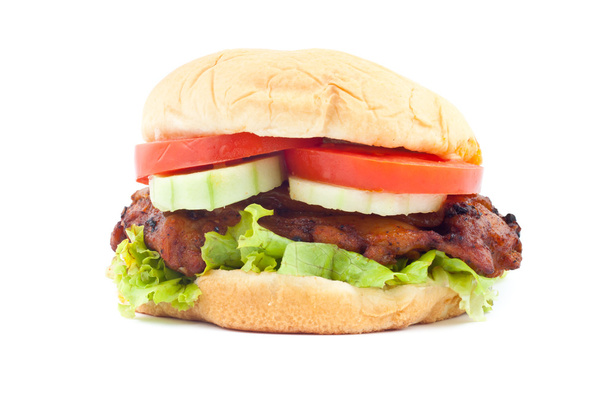 Roasted Chicken Burger - Foto, afbeelding