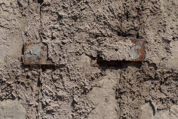 muro gris concreto de una antigua valla con
 - Foto, Imagen