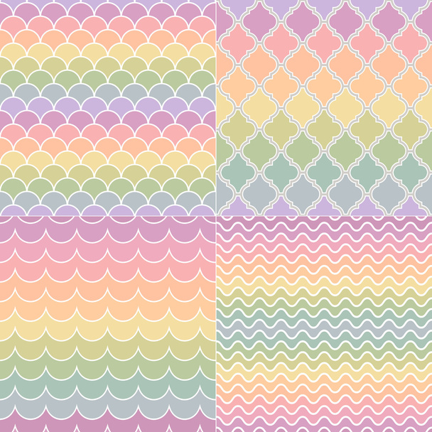Sin costuras colores pastel patrón de onda geométrica
 - Vector, imagen