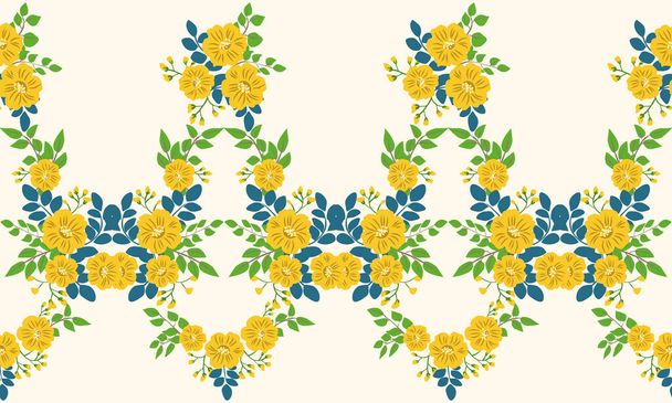 Seamless folk pattern in small wild flowers.Floral background for textile, wallpaper, pattern fills, covers, surface, print, gift wrap, scrapbooking, decoupage. Raster copy. - Vetor, Imagem
