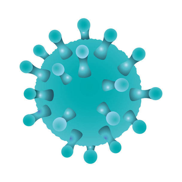 コロナウイルス粒子分離アイコン - ベクター画像