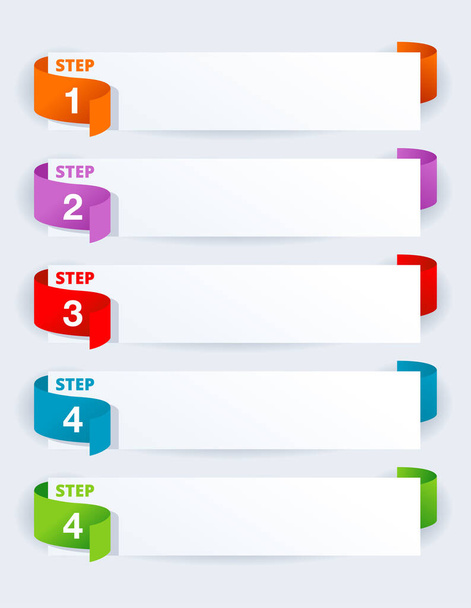 Infographics template for brochure  - 5 steps - Вектор, зображення