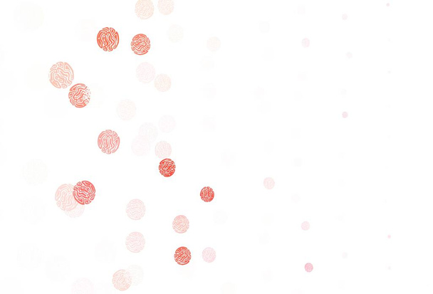 Light Red vector background with bubbles. Modern abstract illustration with colorful water drops. Pattern for futuristic ad, booklets. - Vektor, kép