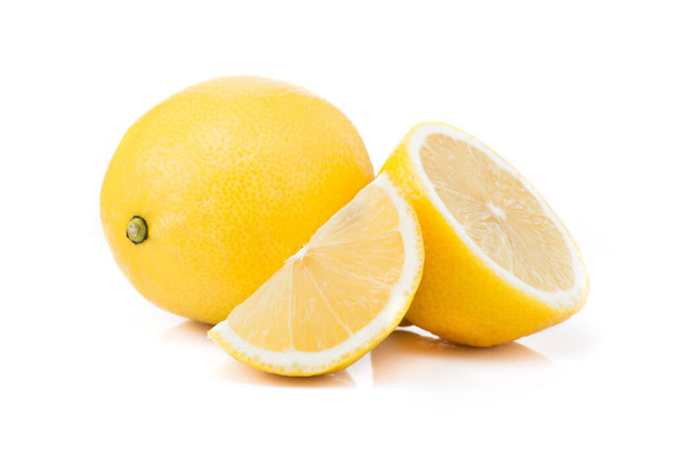 citrus fresh lemon fruit isolated on white background - Photo, Image