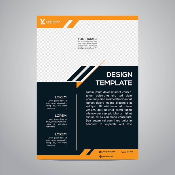 flyer brochure poster modern design template abstract business print - Vector, imagen