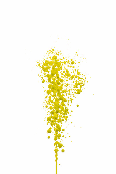 λάδι κίτρινο χρώμα μπάλες φυσαλίδες εκτύπωση cmyk χρώμα μοντέλο druckerei βουτιά farbklecks πολύχρωμο - Φωτογραφία, εικόνα