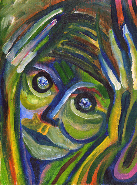 Retrato de close-up de pessoa realmente estressada
 - Foto, Imagem