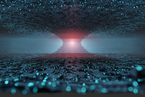 Sci Fi φουτουριστικό Φαντασία Παράξενη Alien Δομή, 3D απόδοση - Φωτογραφία, εικόνα