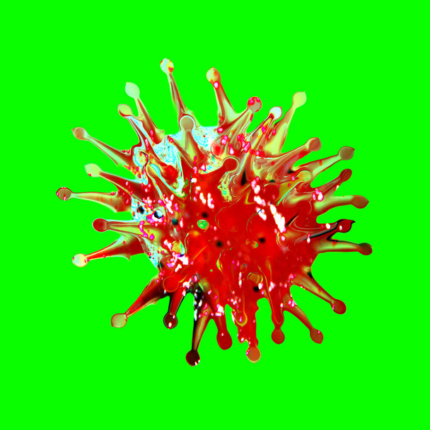 Coronavirus SARS-CoV-2 Covid-19. 3D-mallinnus. - Valokuva, kuva