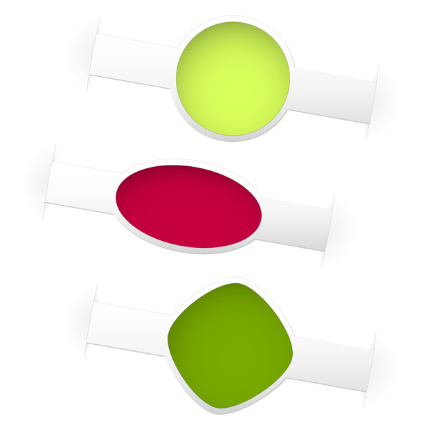 three color spring labels - Vettoriali, immagini